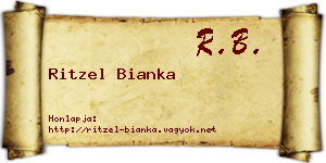 Ritzel Bianka névjegykártya